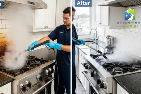 تنظيف المطبخ بالبخار