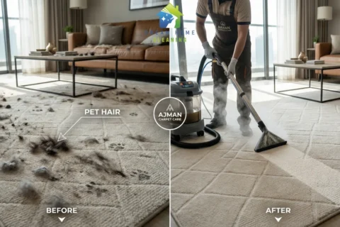 Before and After Carpet Cleaning in Ajman