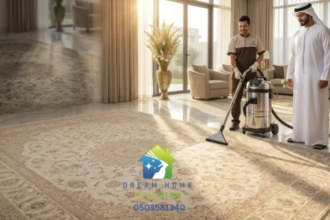 عميل سعيد بتنظيف سجاد في عجمان